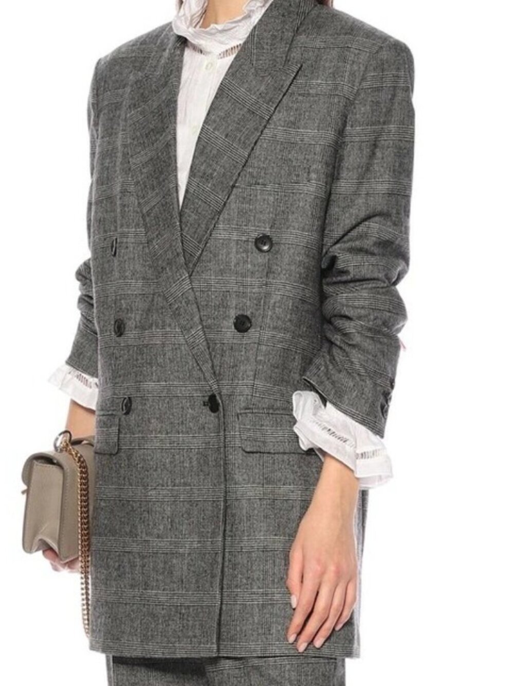 Marant Etoile Eagan checked flannel blazer